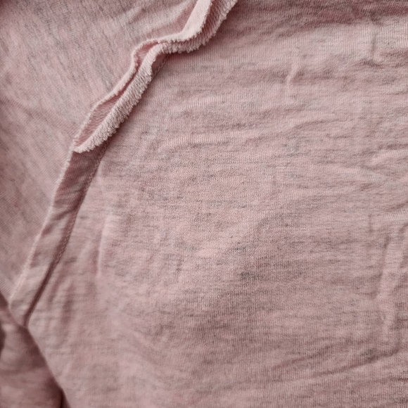 Mossimo Lightweight Sweatshirt Pink Raw Hem Women's Medium M Oversized Lounge - Picture 3 of 6